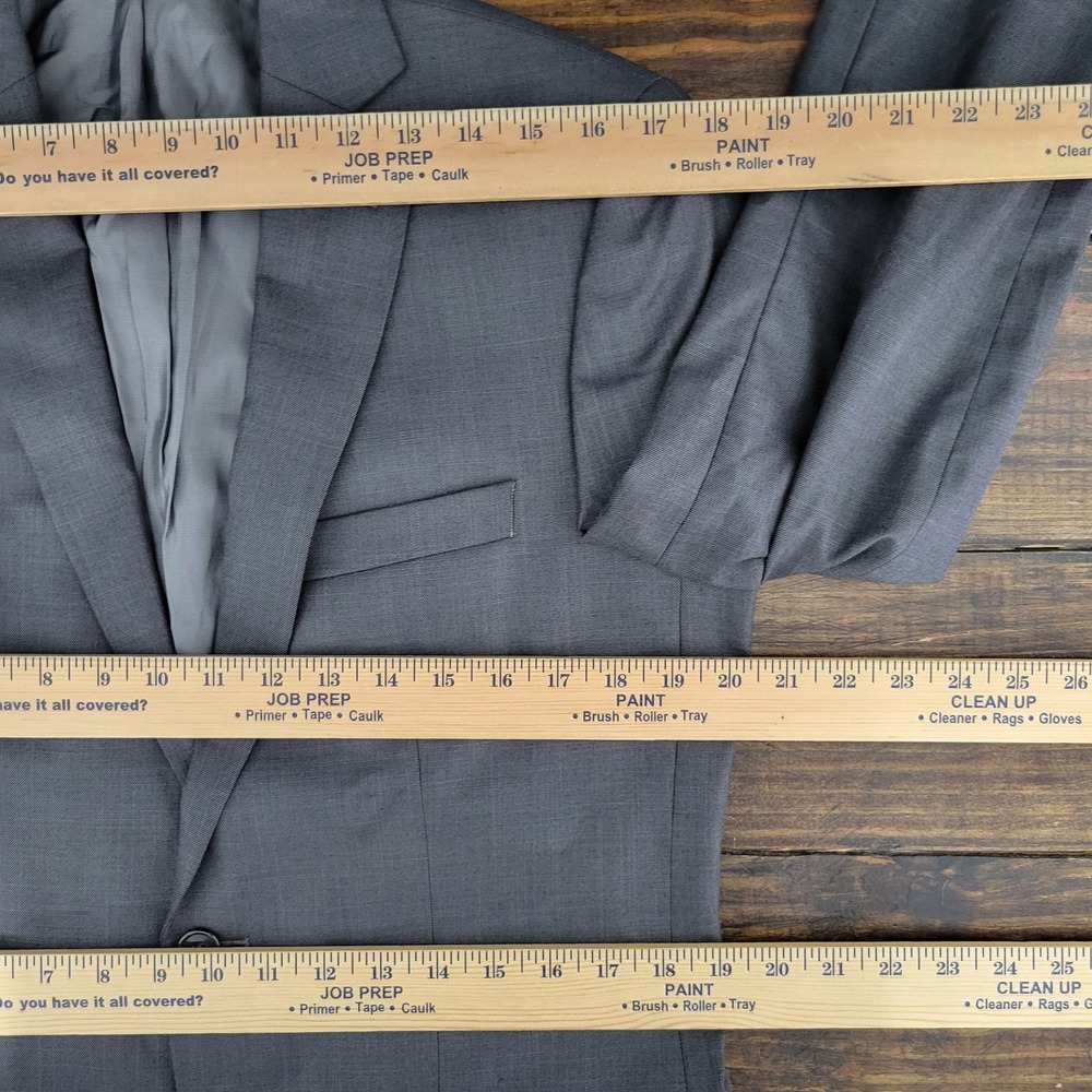 APT.9 Men's Sport Coat Blazer Two Button Gray Polyester Blend Slim Fit 38R - Picture 3 of 14